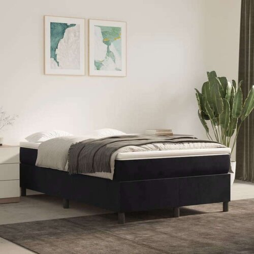 Box spring krevet s madracem crni 120 x 200 cm baršunasti Cijene