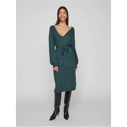 Vila Green Women's Sweater Dress Ril - Ladies