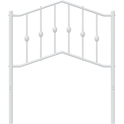  Metalno uzglavlje za krevet, bijelo, 80 cm Crna Slike