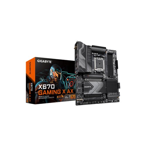 Gigabyte osnovna plošča X670 GAMING X AX, DDR5, SATA3, USB3.2Gen2x2, DP, WiFi, AM5 ATX Cene