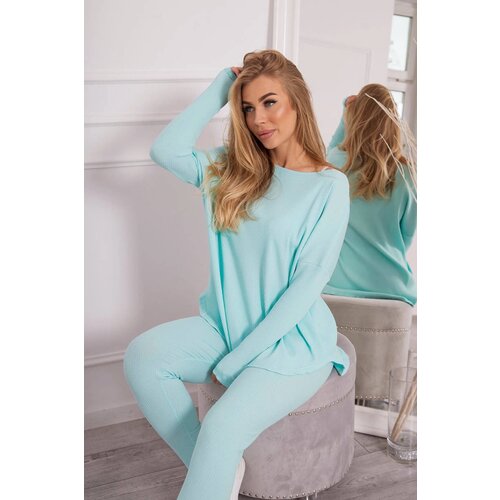 Kesi Set with an oversize blouse mint Slike