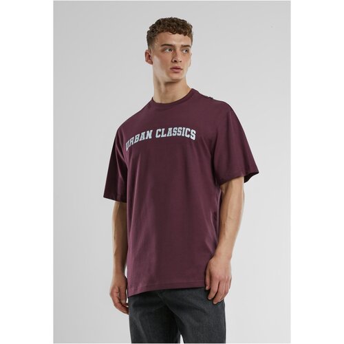 Urban Classics UC College Logo Men&amp;#039;s T-Shirt Burgundy Slike