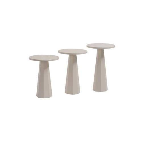 Hanah home Set klub stolića, Lilyum, 3 dijela, Bijela Slike