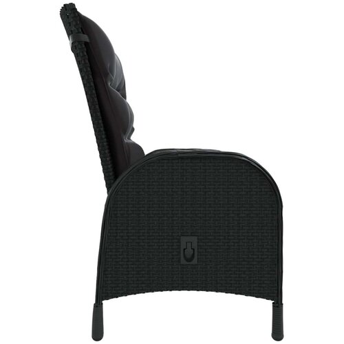 VidaXL 3-dijelni vrtni bistro set od poliratana crni Slike