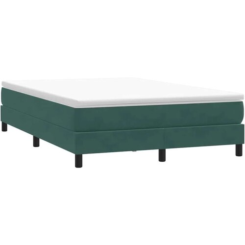 Box spring postelja brez vzmetnico temno zelena 140x210cm žamet, (21792038) Slike