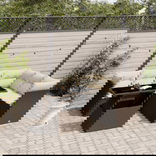 VidaXL 6-dijelni set vrtnih sofa od poliratana s jastucima smeđi Slike