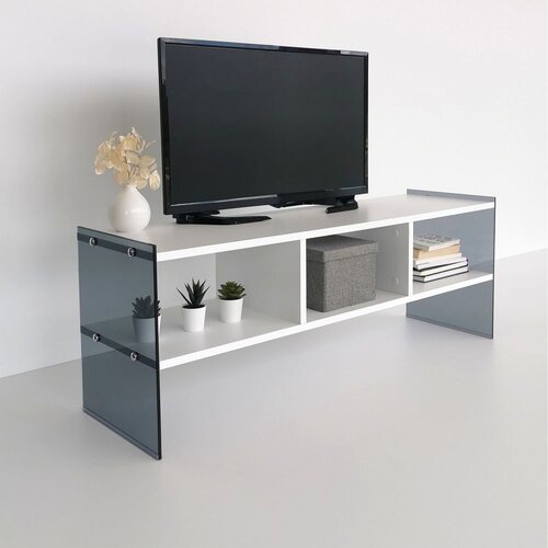 Hanah home TV komoda bijelo-siva Cene