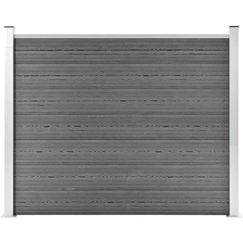 PANEL za ogradu WPC 180 x 146 cm sivi