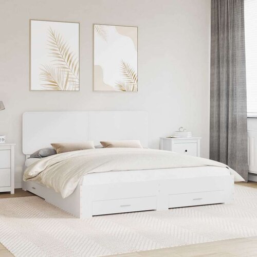  Okvir za krevet Bijelo 180 x 200 cm Konstruirano drvo Cijene