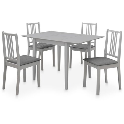 VidaXL Jedilna garnitura 5-delna MDF siva Slike