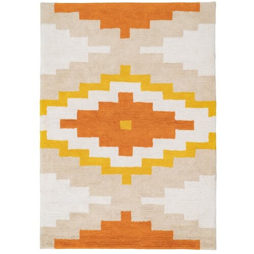 Ixia Oranžna pralna bombažna preproga 120x160 cm Azteca &amp;ndash; Slike
