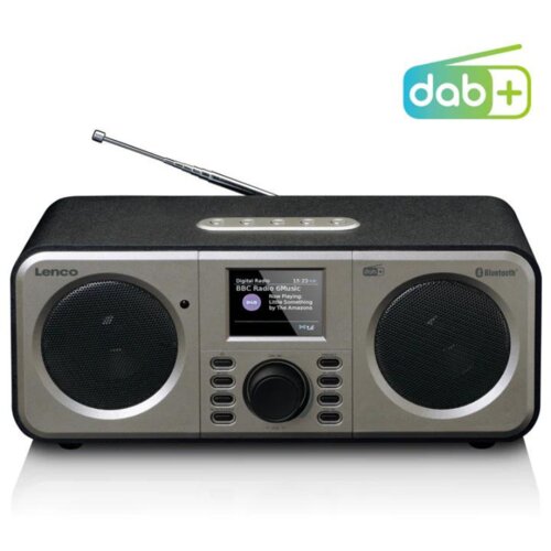 Lenco DAR-030 desktop radio DAB+ (1012), ukw Bluetooth, DAB+, ukw funkcija alarma crno-siva Cijene