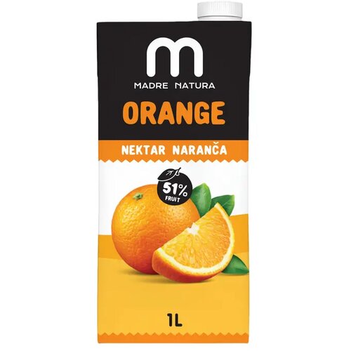  Negazirani sok Mandre Natura voćni sok 51% nektar naranča 1 l Slike
