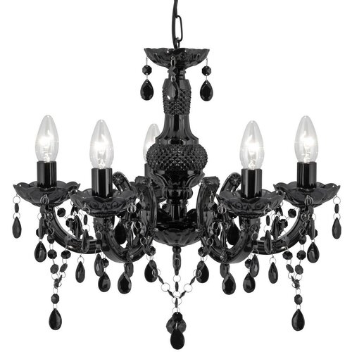Lesnina XXXL Searchlight 1455-5BK - Luster na lancu MARIE 5xE14/40W/230V Cene