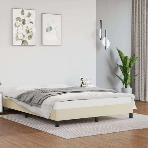  Okvir za krevet krem 140x200 cm od umjetne kože Cijene