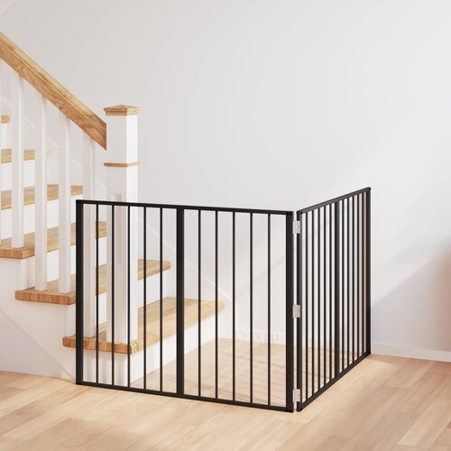  Vrata za pse 2 pcs Crna 100 x 80 cm Cinkani čelik Cijene