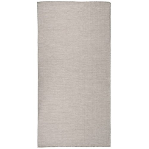Vanjski tepih ravnog tkanja 100 x 200 cm svijetlo sivi Slike