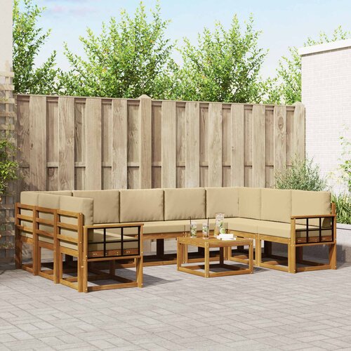  Set vanjskih sofa 10 kom. Prirodna i bež Cijene