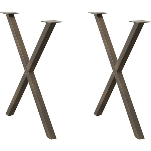 VidaXL noge jedilne mize v obliki črke x 2 kosa 80x(72-73) cm jeklo, (21828256) Slike