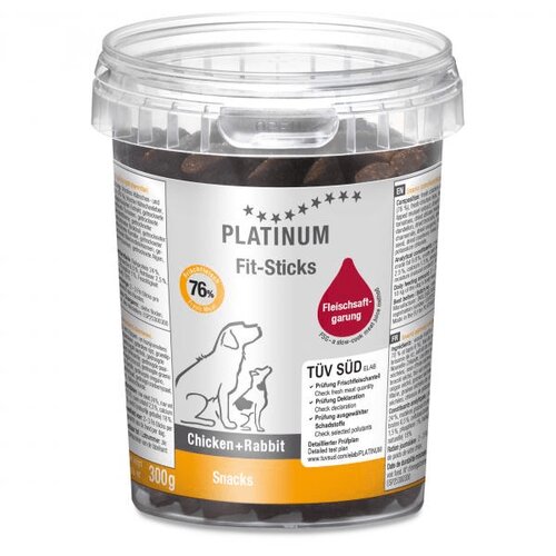Platinum poslastice za pse fit-sticks chicken/rabbit 300 g Cene