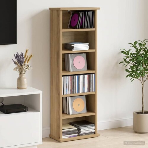Cd ormar Hrast artisan 60 x 17 x 92 cm Konstruirano drvo Cene