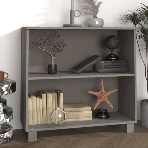  Komoda HAMAR svjetlosiva 85 x 35 x 80 cm od masivne borovine Slike