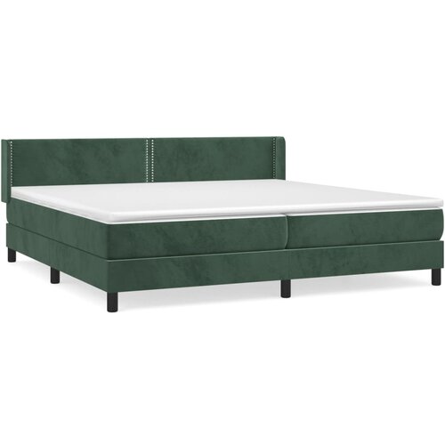 Maison Chic Box spring postelja - Vzmetna postelja z vzmetnico temno zelena 200x200 cm žamet SL15757, (21895683) Cene