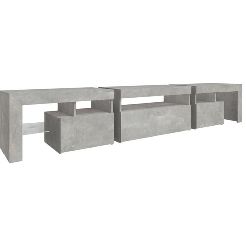  ormarić s LED svjetlima siva boja betona 215x36,5x40 cm Slike