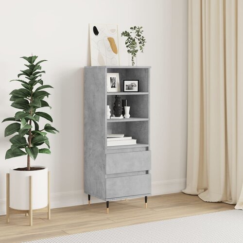 vidaXL Visoka komoda boja betona 40 x 36 x 110 cm konstruirano drvo Cijene