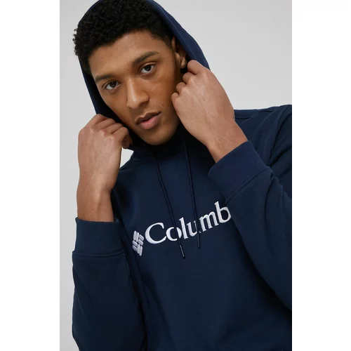 Columbia Dukserica za muškarce, boja: tamno plava, s kapuljačom, s aplikacijom