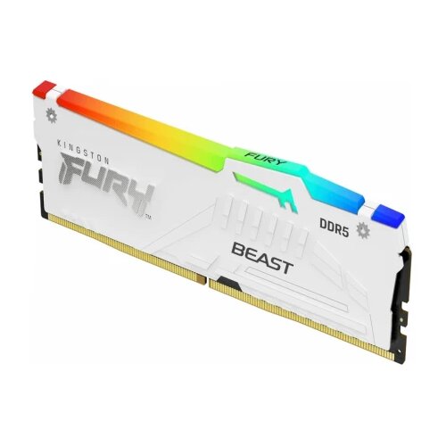 Kingston Memorija 16GB/DIMM/DDR5/5200MHz/CL40/FURY Beast RGB/bela Cene
