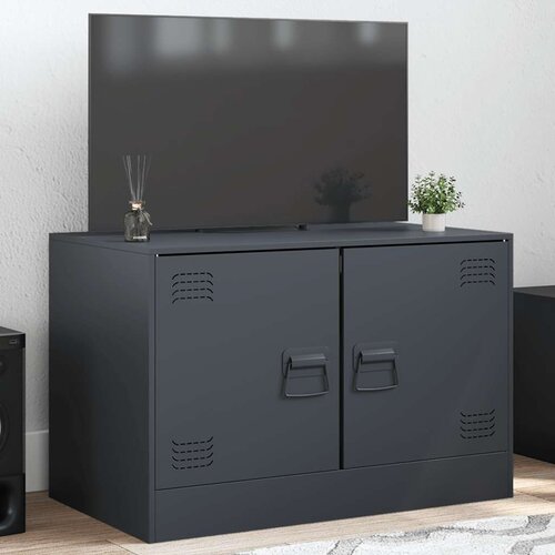 Furnova TV omarica antracitna 67x39x44 cm jeklo, (21923477) Slike