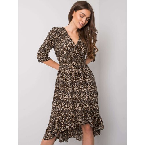 Italy Moda Dress-DHJ-SK-13865-1.53P-black-beige Slike