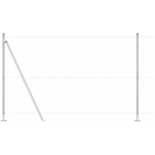  Heksagonalna ograda s betonskom osnovom 100 x 1,5 m Srebrna Slike