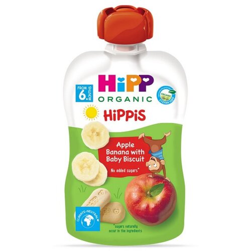 Hipp pouch jabuka, banana sa keksom 100g Cijene