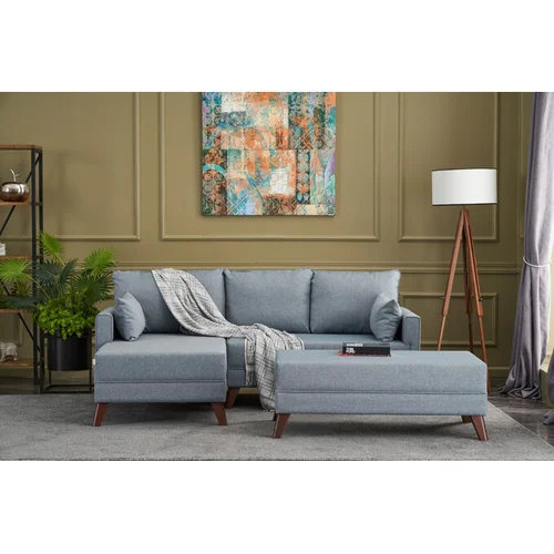Atelier Del Sofa Kutna garnitura na razvlačenje BELLA SOFT,lijeva, plava