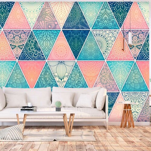  Samoljepljiva foto tapeta - Oriental Triangles 294x210 Slike