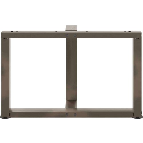  Noge za stolić T-oblika 2 kom prirodni čelik 60x25x(42-43)cm Slike
