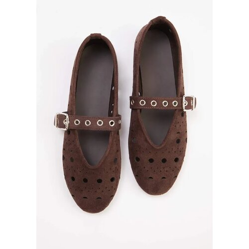 Trendyol Shoes Ženske baletanke Takss25Be00037, Braon Slike