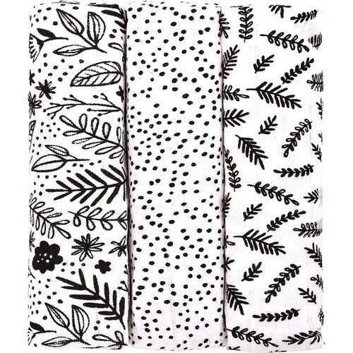 T-TOMI TETRA Black Flowers plenice iz blaga 70x70 cm 3 kos Cene