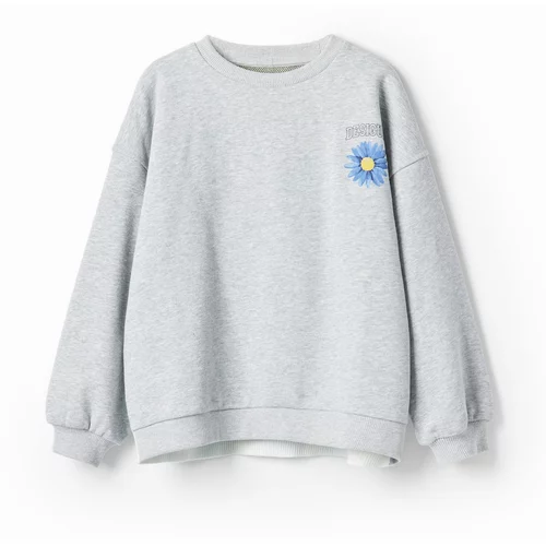 Desigual Sweater majica 'Daisy' plava / crna