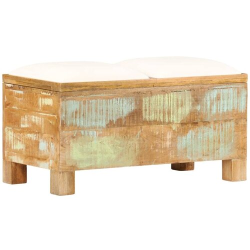  Klop s prostorom za shranjevanje trpredelan les 80x40x40 cm Slike
