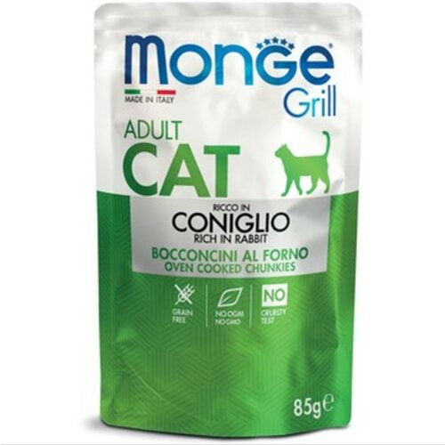 Monge vlažna hrana za mačke cat grill zečetina 85g Slike