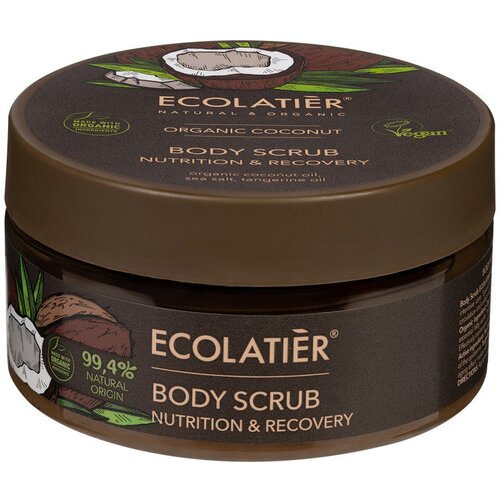 ECOLATIER piling za telo, organski kokos, 300g Slike