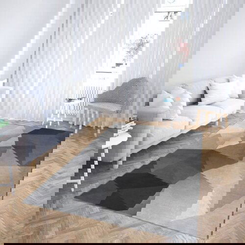  Tepih sa gumenom podlogom 140x220cm - Crno-sivi trouglovi, TG-3018 Cene