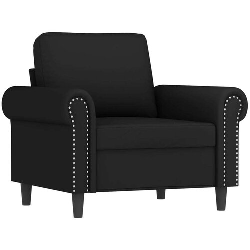 VidaXL Fotelj s stolčkom za noge črn 60 cm žamet, (20910258) Slike