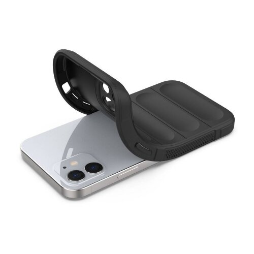 Onasi Wave silikonski ovitek za iPhone 11 - črn Slike