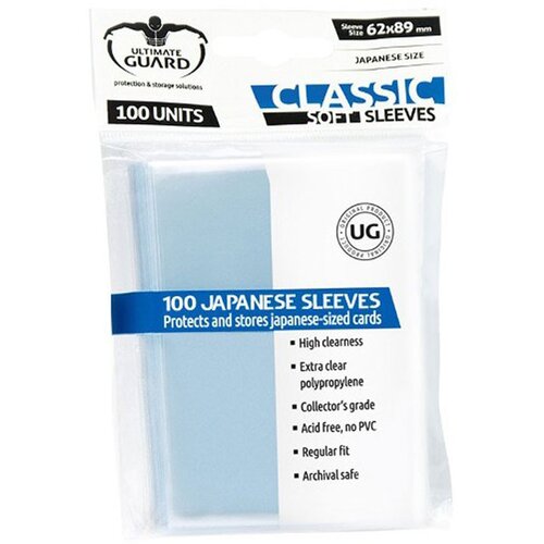 Ultimate Guard zaštita za karte - classic sleeves - japanese size - transparent (100) Cene