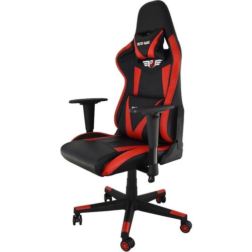 Shumee Vrtljiv pisarniški/gaming stol za računalnik, črno-rdeč, iz usnja, (21378282) Cene