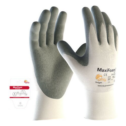 ATG rukavica maxifoam belo-siva veličina 8 ( 34-600bl/08 ) Cene